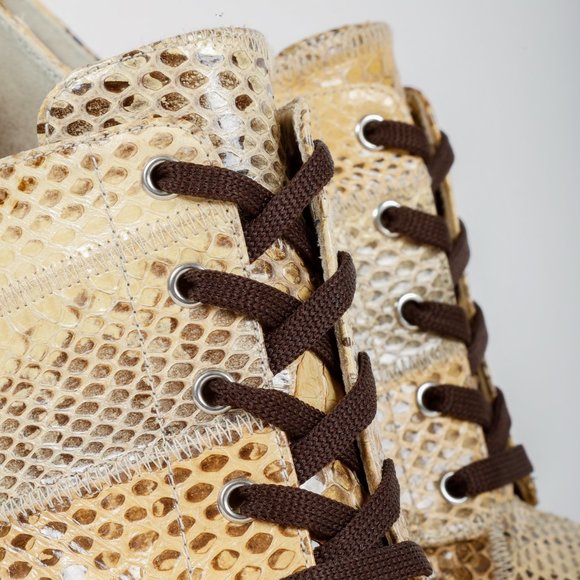 Dolce & Gabbana Alligator Peep-Toe Lace-Ups - Picture 7 of 10